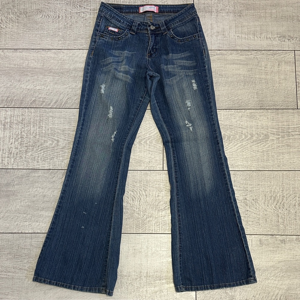 Classic Dark Blue Flare Jeans